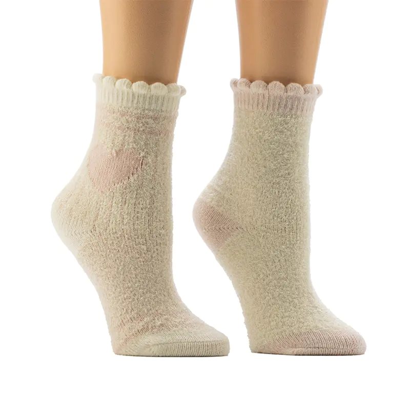 Chaussettes confortables en jacquard à trépointe pour femme