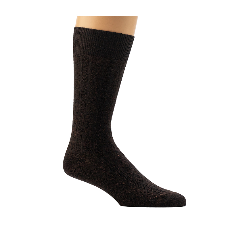 Chaussettes mi-mollet en coton mercerisé pour hommes