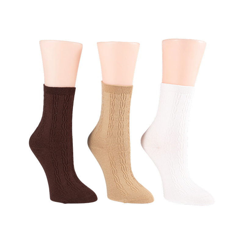 Chaussettes en tricot torsadé pour femmes