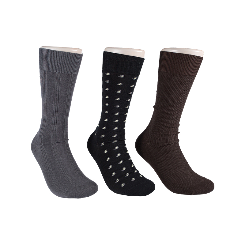 Chaussettes mi-mollet en coton mercerisé pour hommes