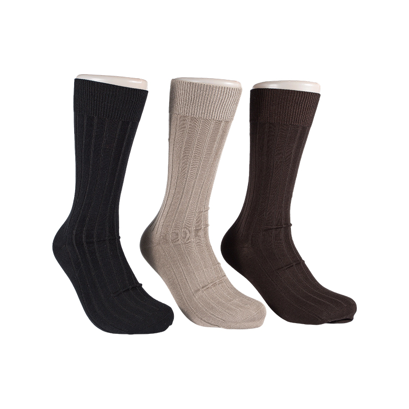 Chaussettes mi-mollet en coton mercerisé pour hommes