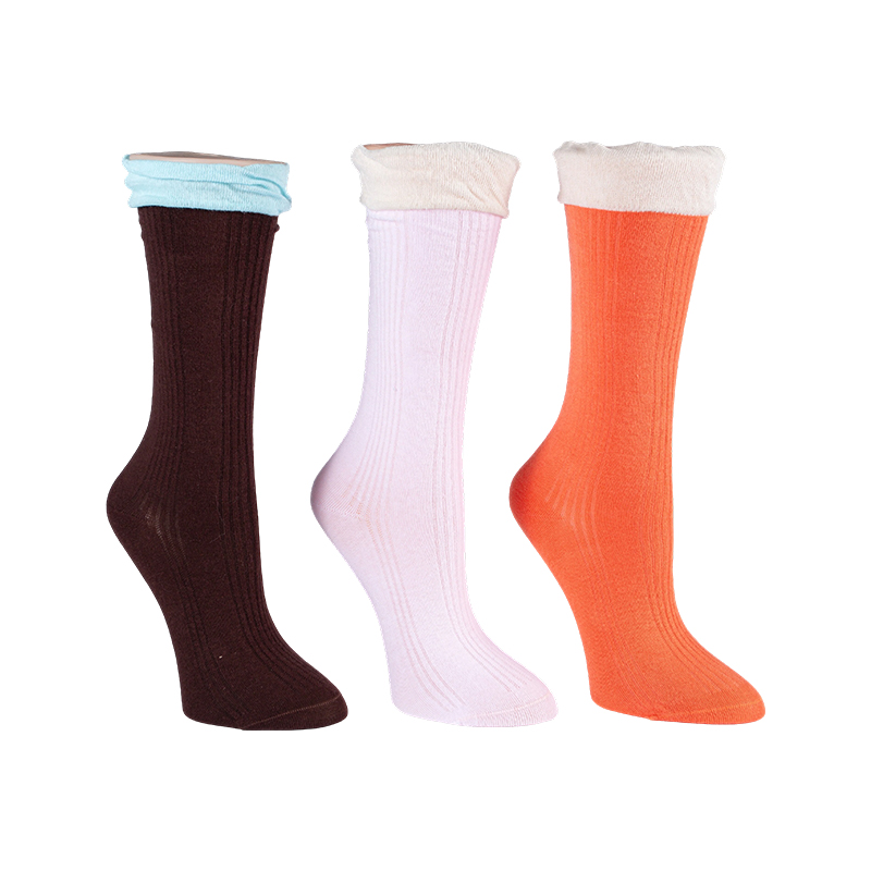 Chaussettes fines à volants pour femme
