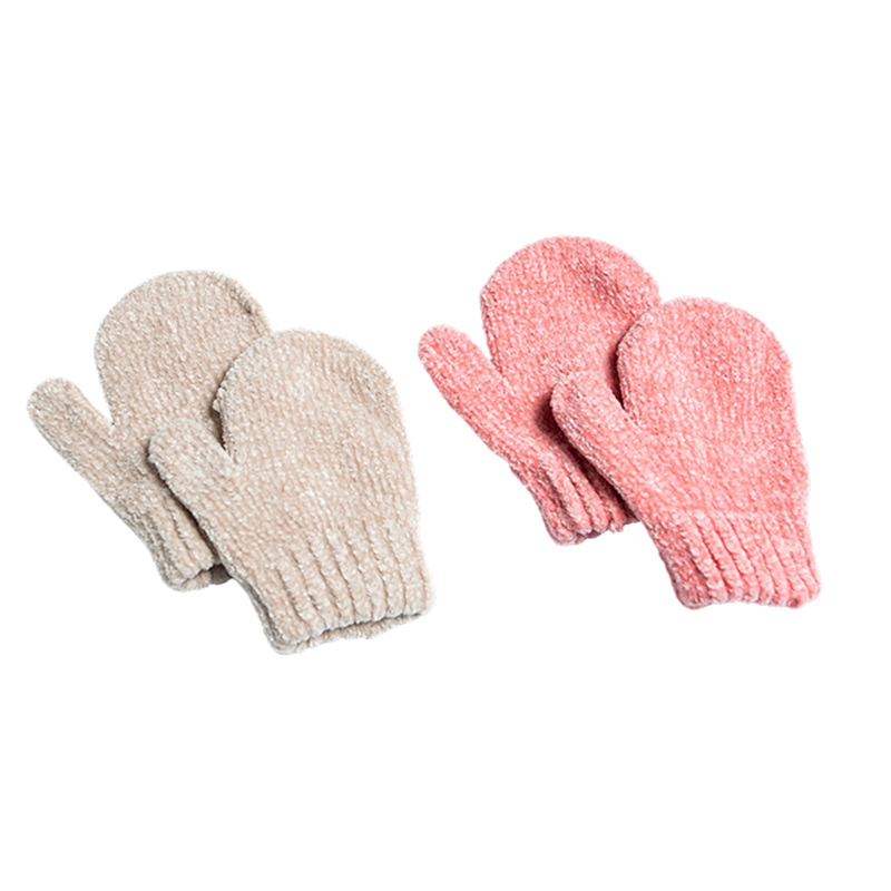 Mitaines en chenille gaufrée pour enfants